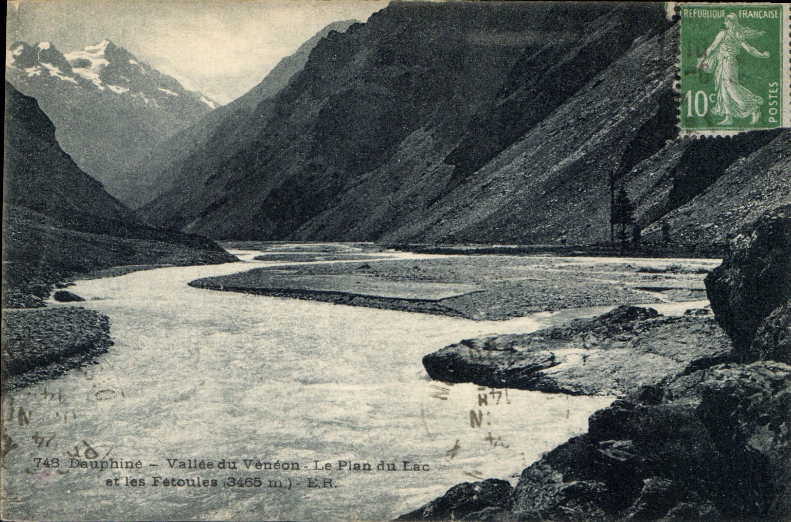 CPA Dauphine Vallee du Veneon le Plan du Lac et les Fetoules 3465 m 