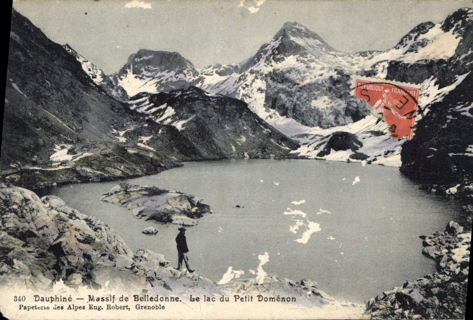 CPA Dauphine massif de Belledonne Le Lac du Petit Domenon 