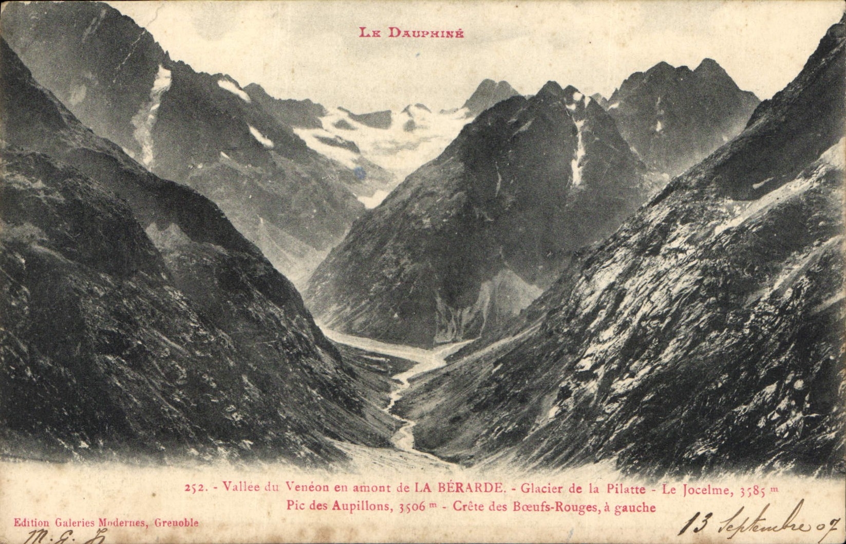 CPA Vallee du Veneon en amont de la Berarde Glacier de la Pilatte