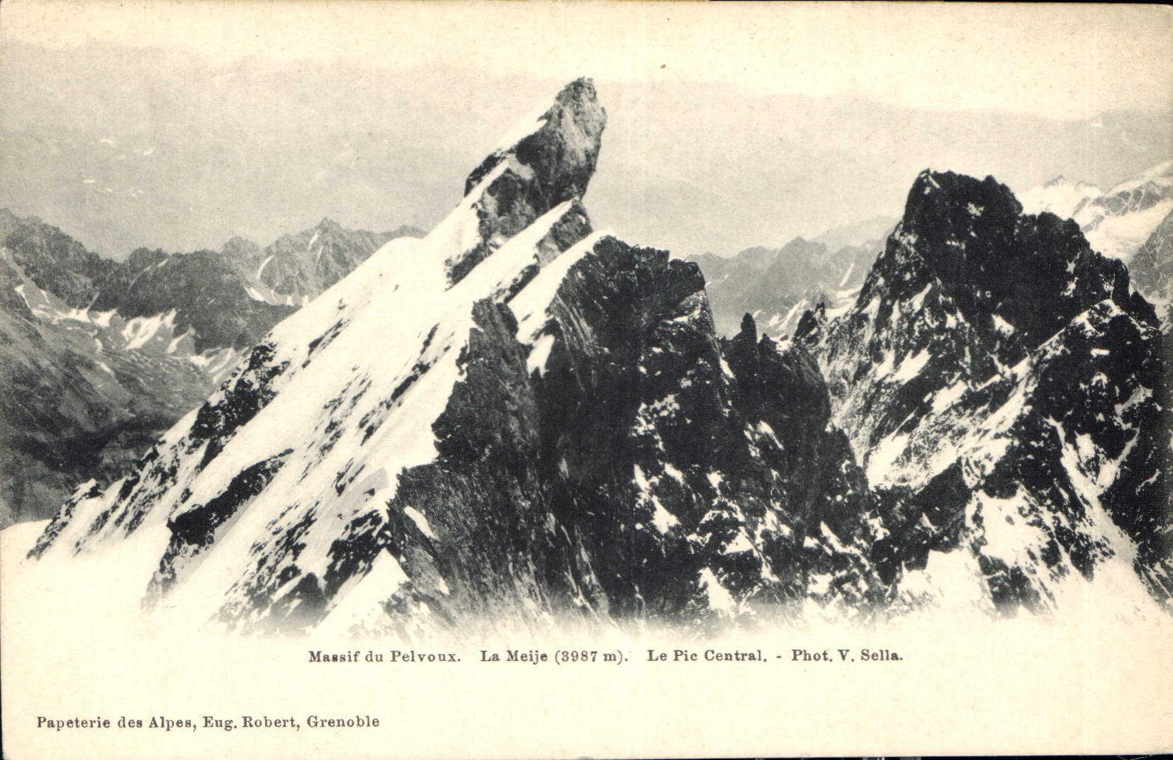 CPA Massif du Pelvoux La Meije 3087 m le Pic Central 