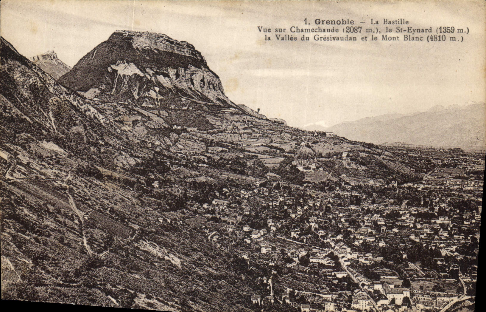 CPA Grenoble la Hastille Vue sur Chamechaude 