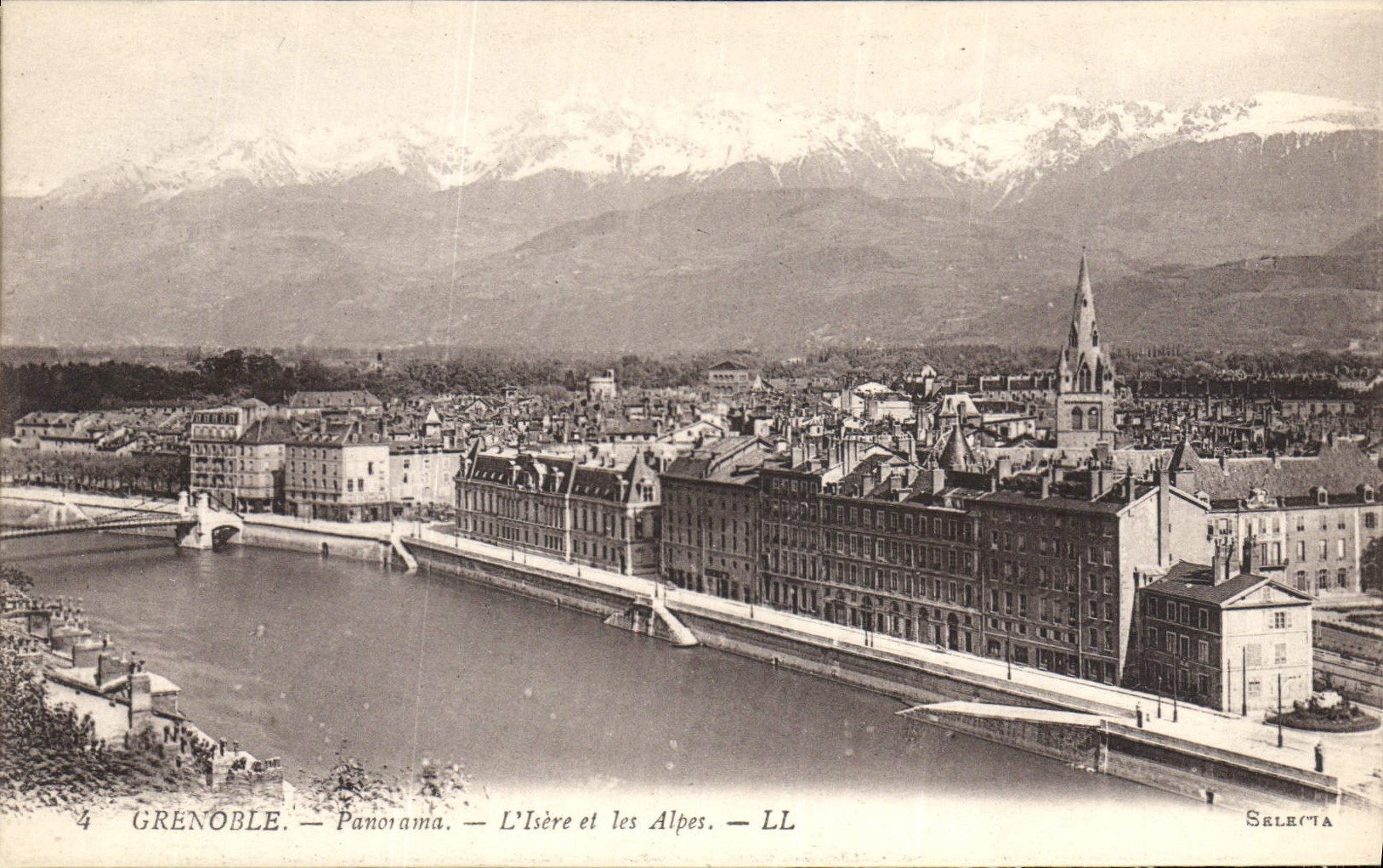 CPA Grenoble Panorama l'Isere et les Alpes 
