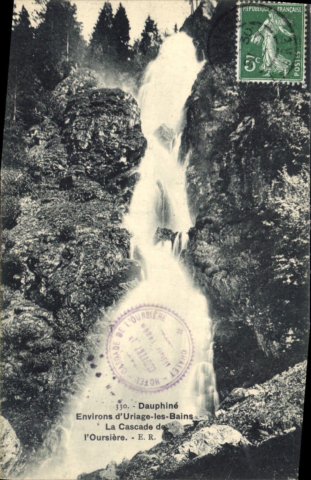 CPA Dauphine Environs d'Uriage les Bains La Cascade l'Oursiere 