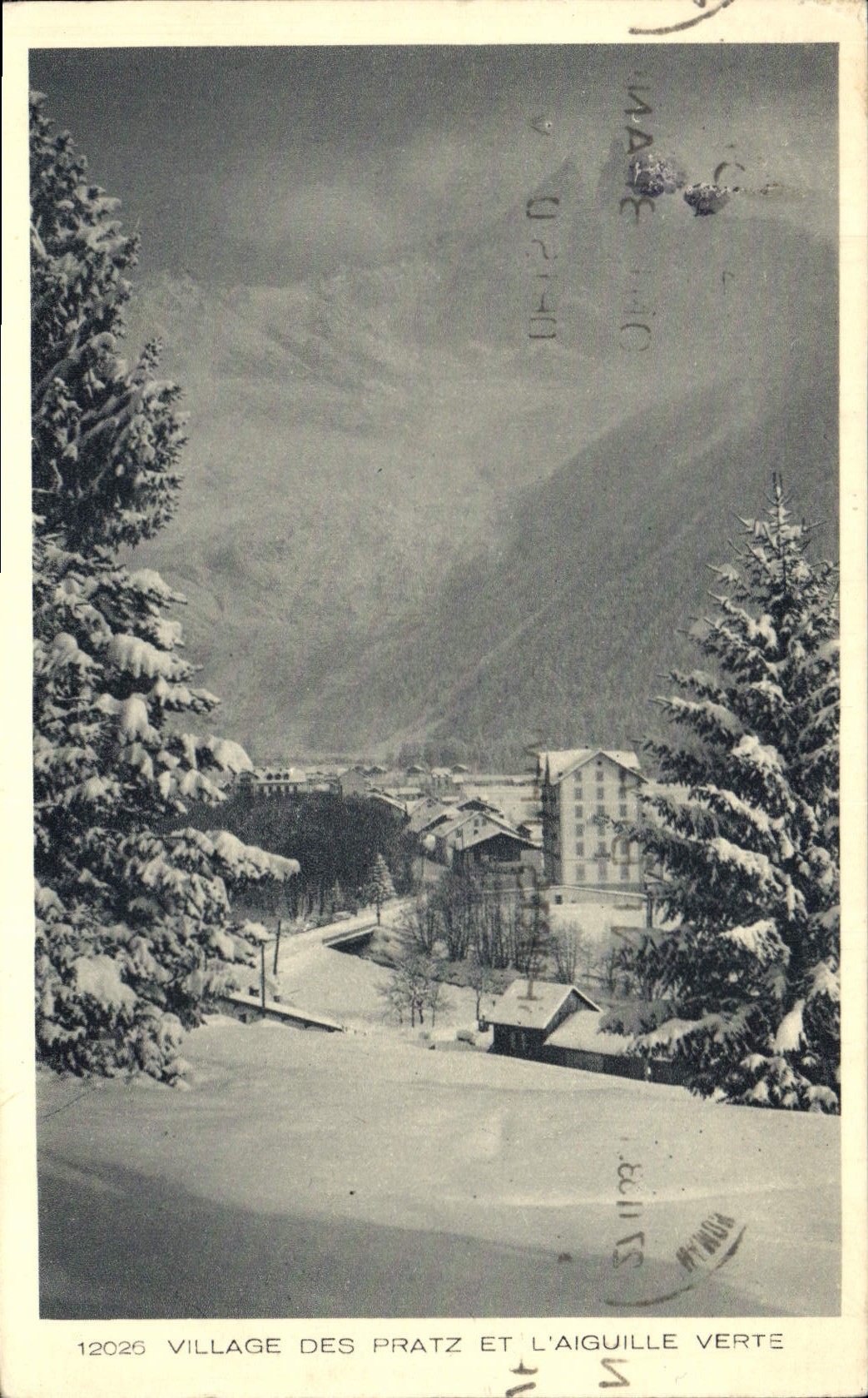 CPA Village des Pratz et l'Aiguille Verte