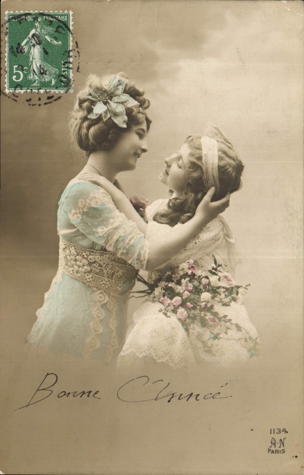 CPA Bonne Fete Femme Enfant