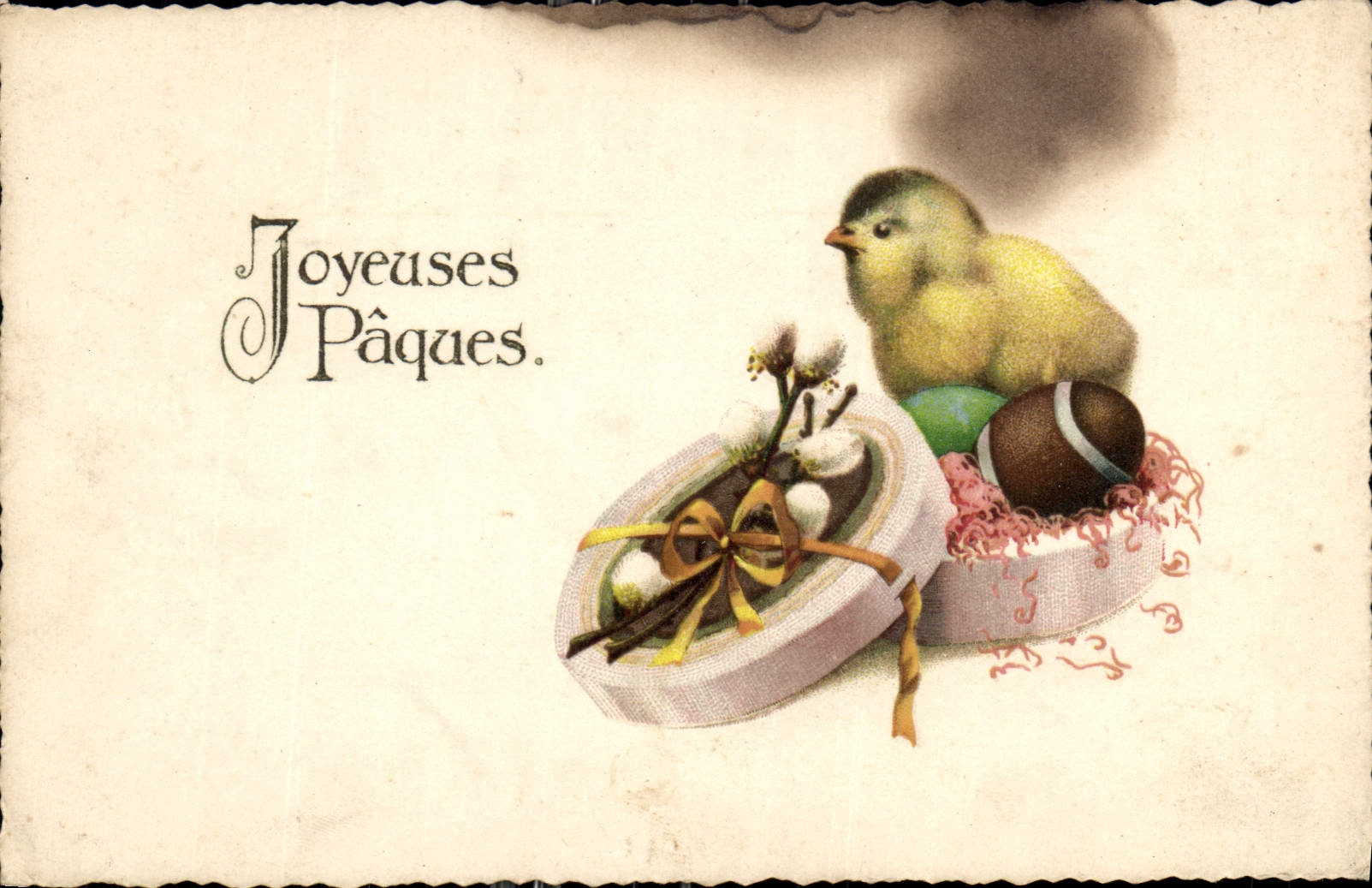 CPA Joyeuses Paques Poussins