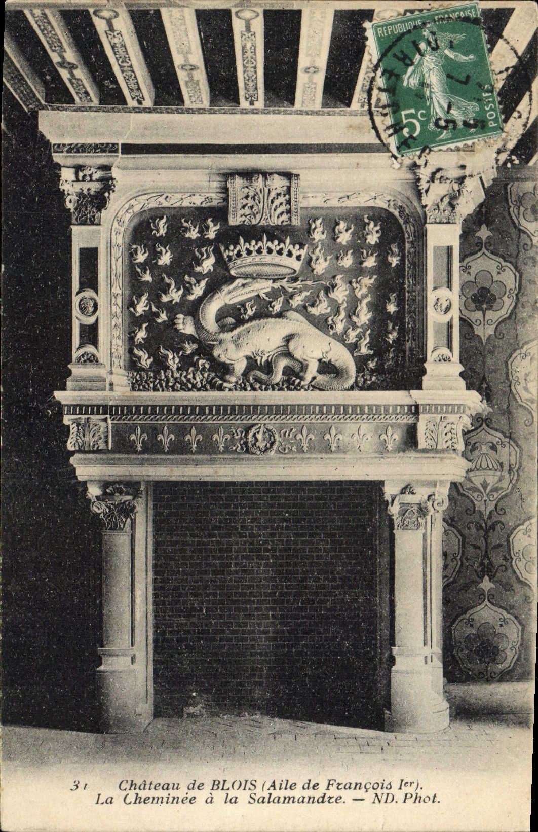 CPA Chateau de Blois Aile de Francois le Cheminee a la Salamandre 