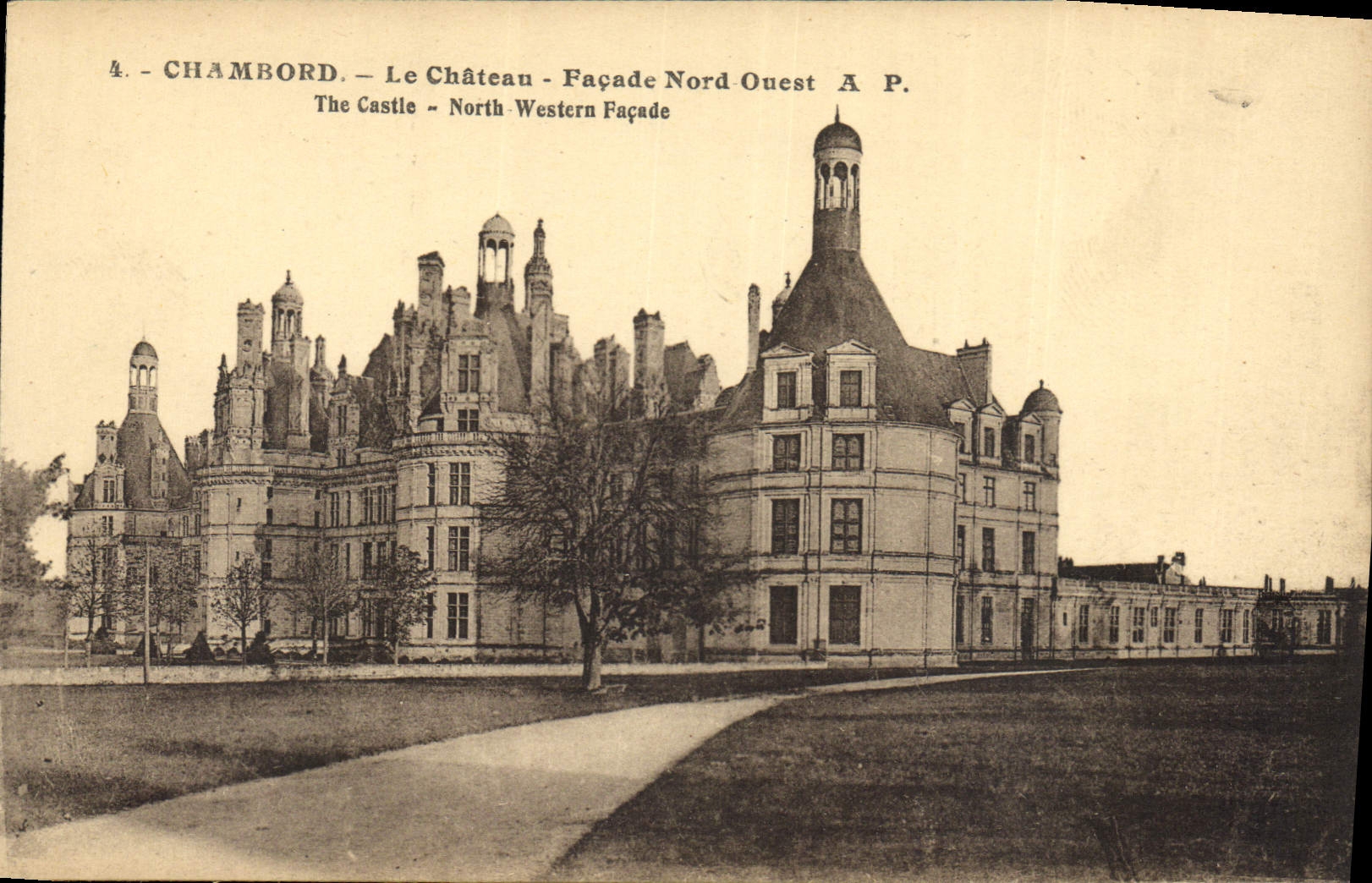 CPA Chambord le Chateau Facade nord ouest