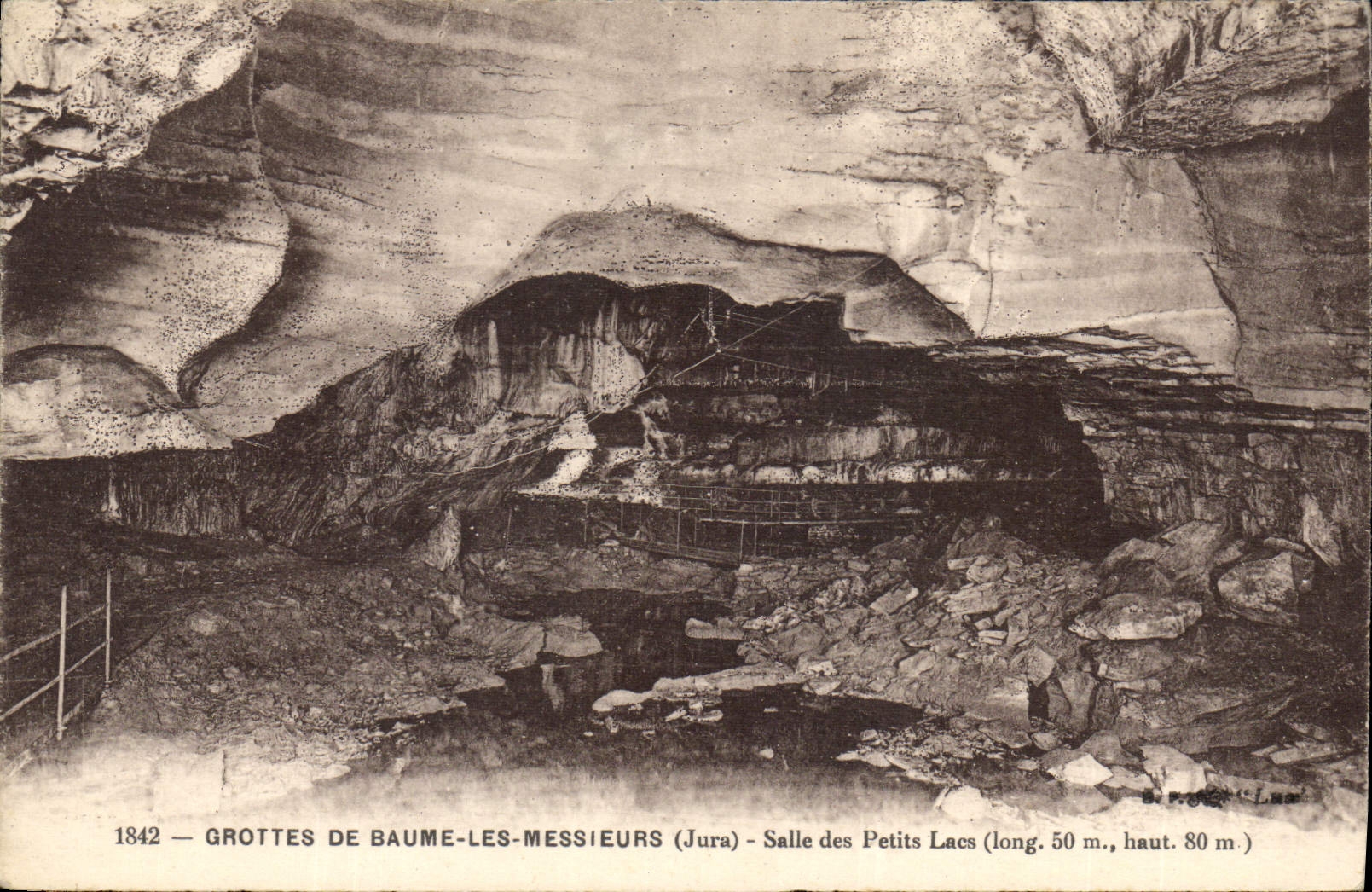 CPA Grottes de Baume les Messieurs Jura Salle des Petis lacs