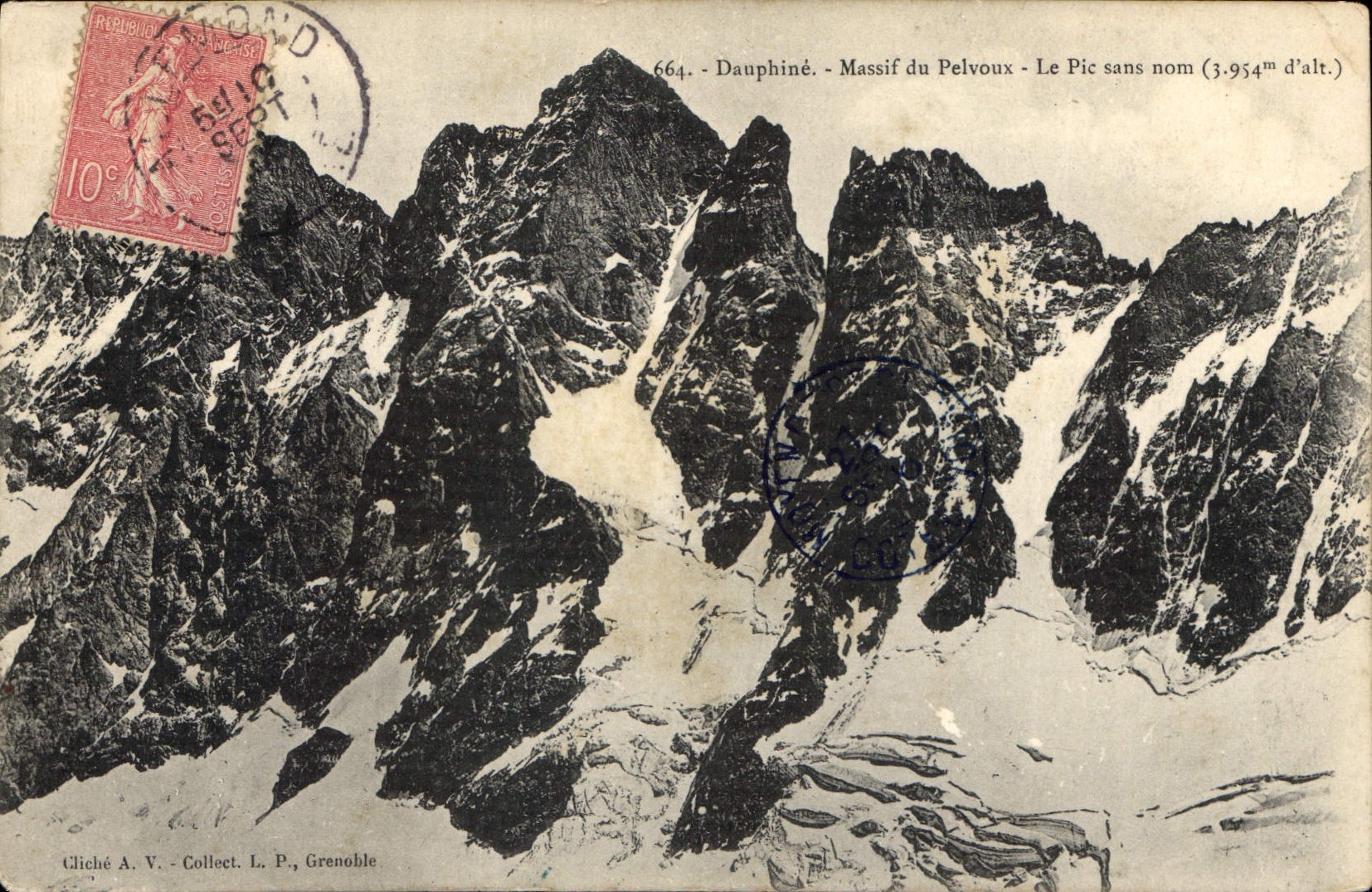 CPA Dauphine Massif du Pelvoux Le Pic San nom 