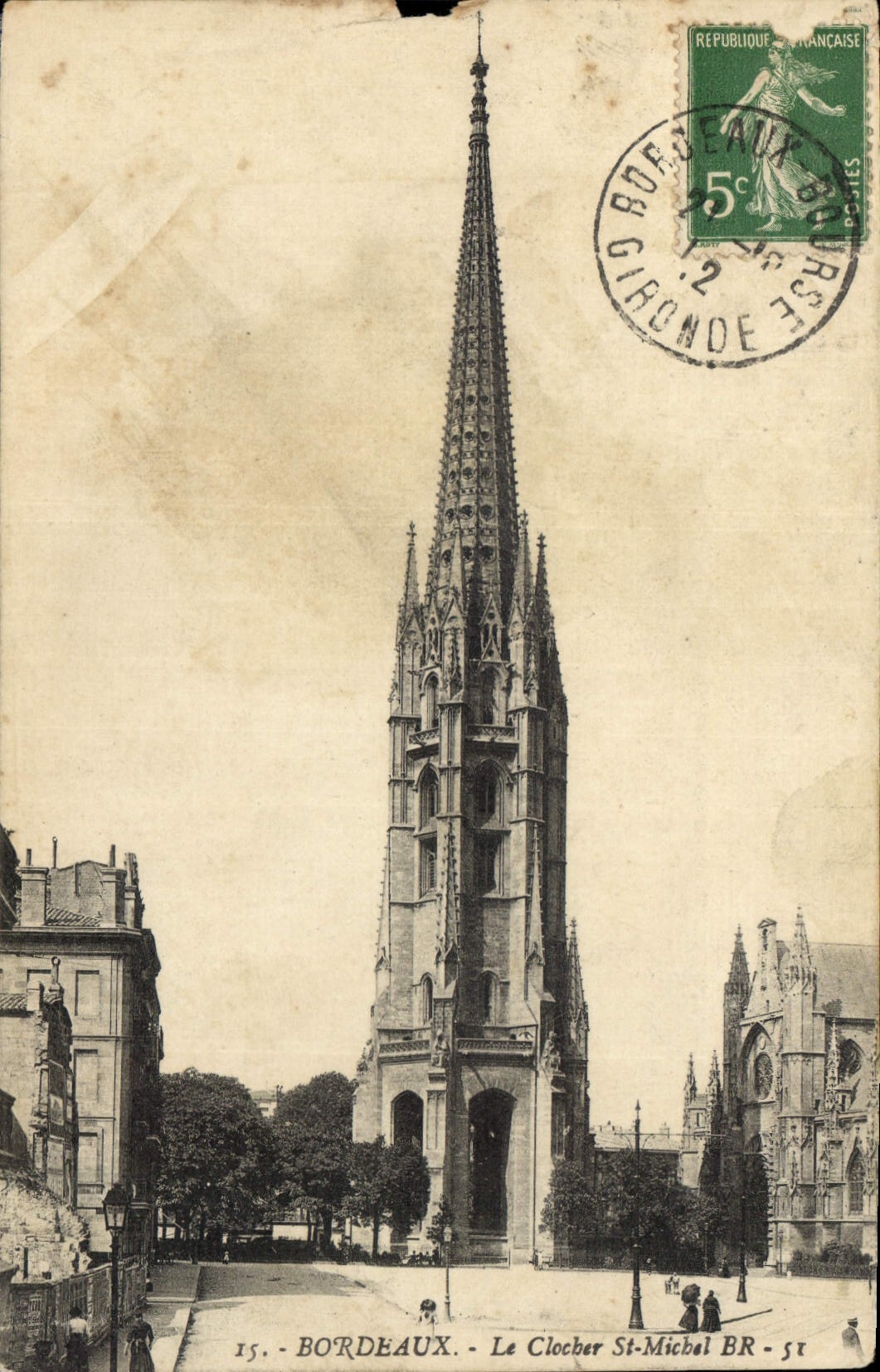 CPA Bordeaux Le Clocher St Michel