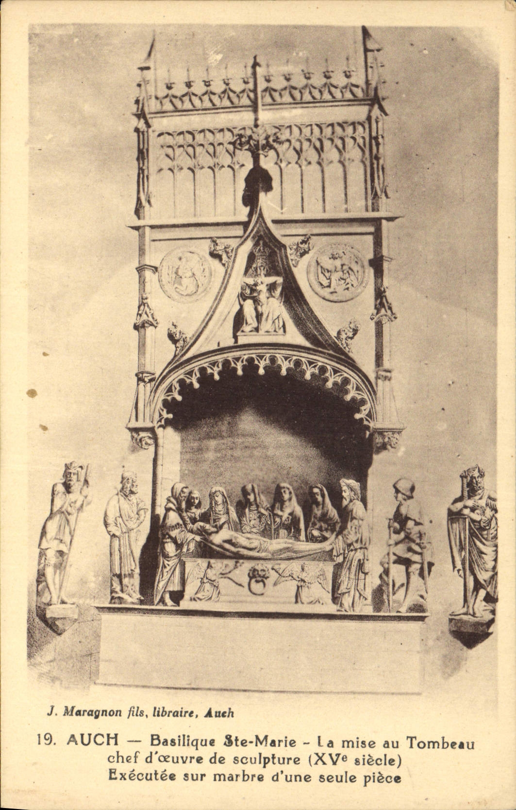 CPA Auch Basilique Ste Marie Lamise au Tombeau Chef d'ocurre de sculpture