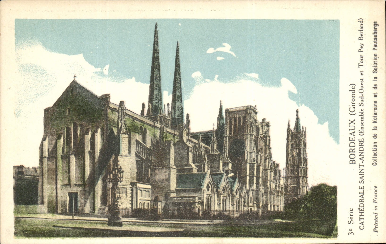 CPA Bordeaux Gironde Cathedrale Saint Andre Ensmble sud Quest et tour Pey Berland 