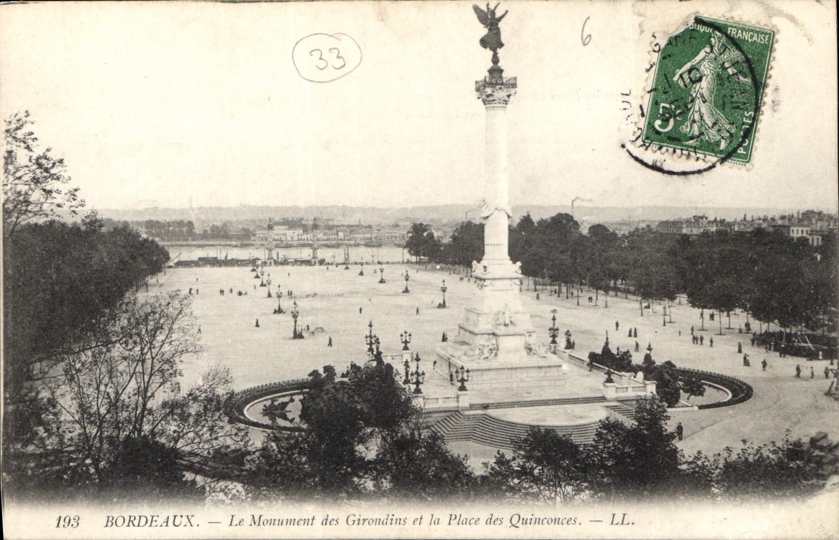 CPA Bordeaux Le Monument des Girondins Groupe Nord 