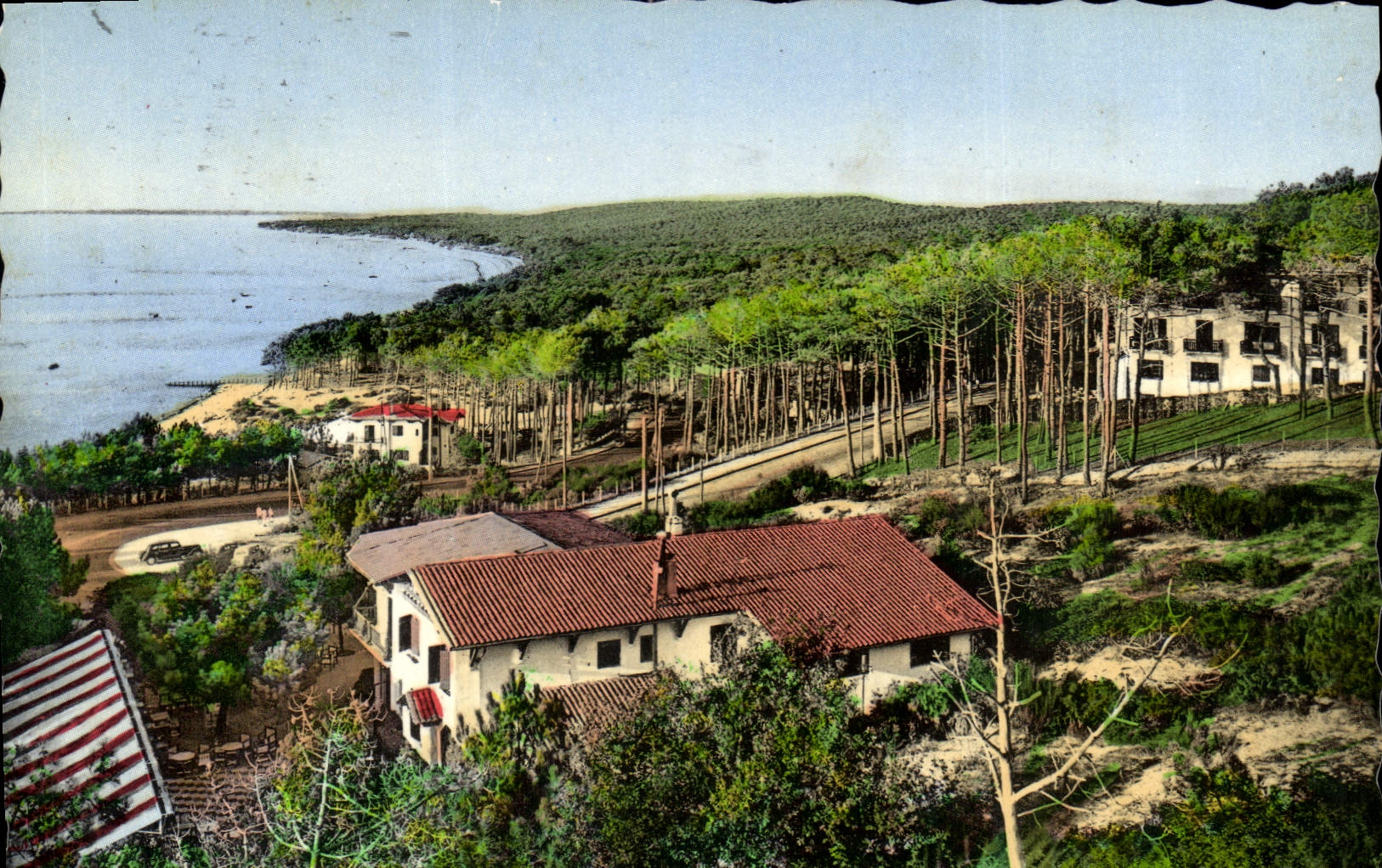 CPA Bassin d'Arcachon Pilat Plage la  Corniche vue de la Grande Dune