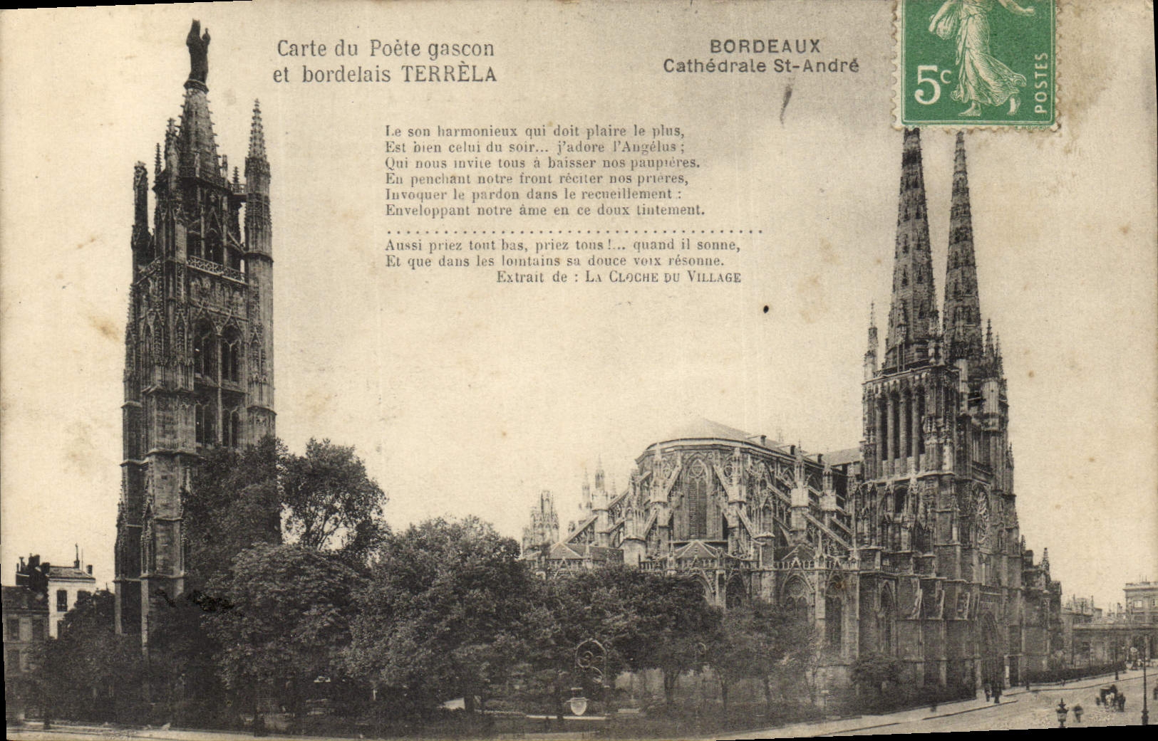 CPA Corte de Poete gascon et Bordelais Terrela Bordeaux Cathedrale Saint Andre 