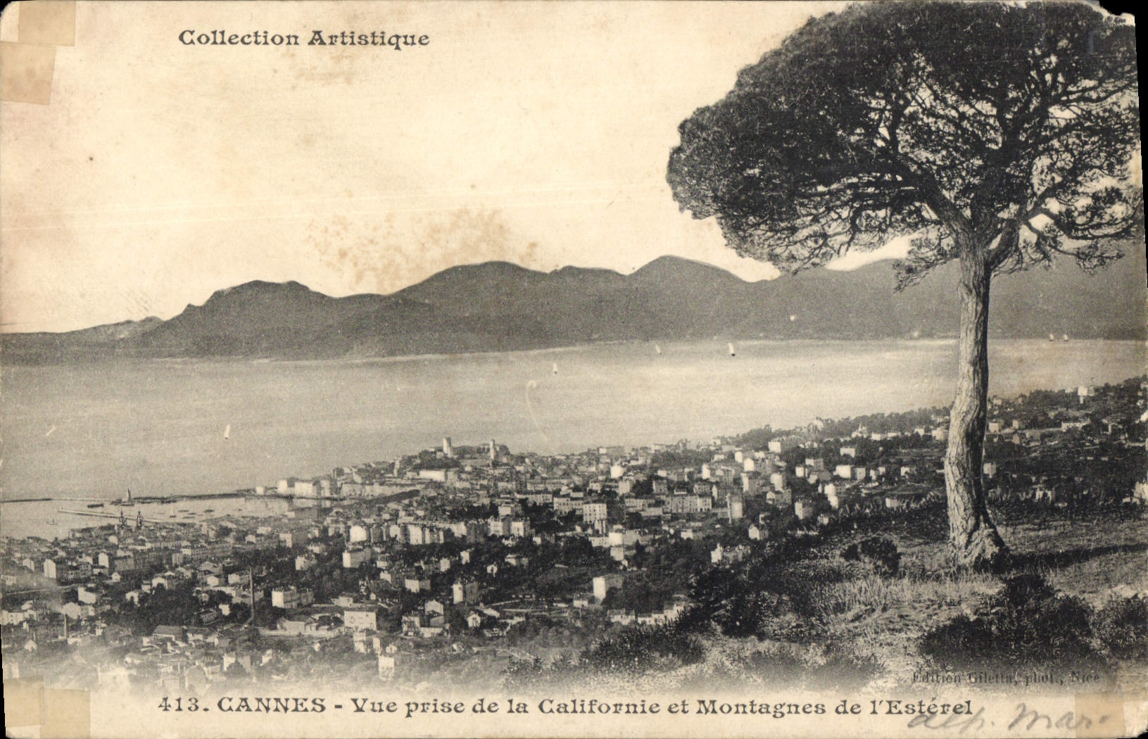 CPA Cannes Vue prise de la Californie et Montagnes de l'Esterel 