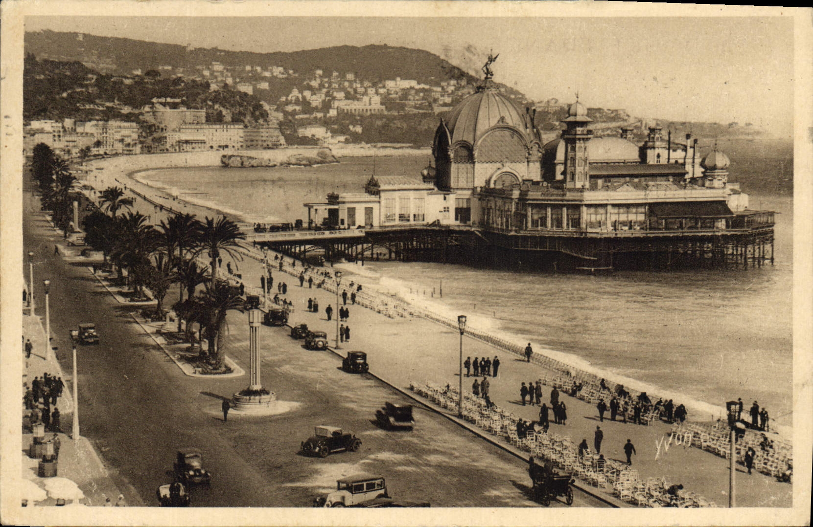 CPA Cote d'Azur Nice Alpes Maritimes Promenade Anglais et Casino de la Jetee