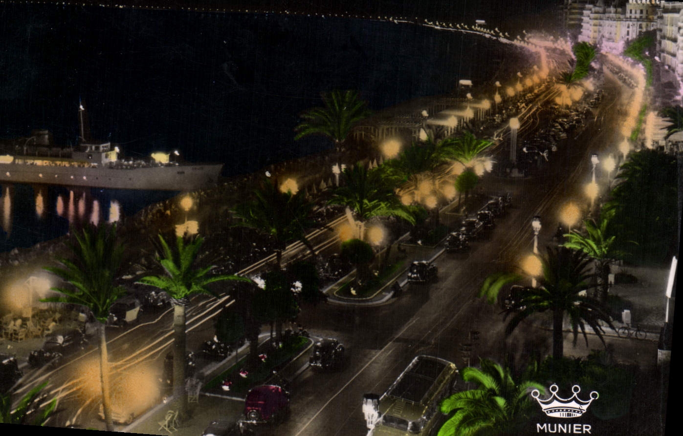 CPA Nice La Promenade des Anglais la nuit