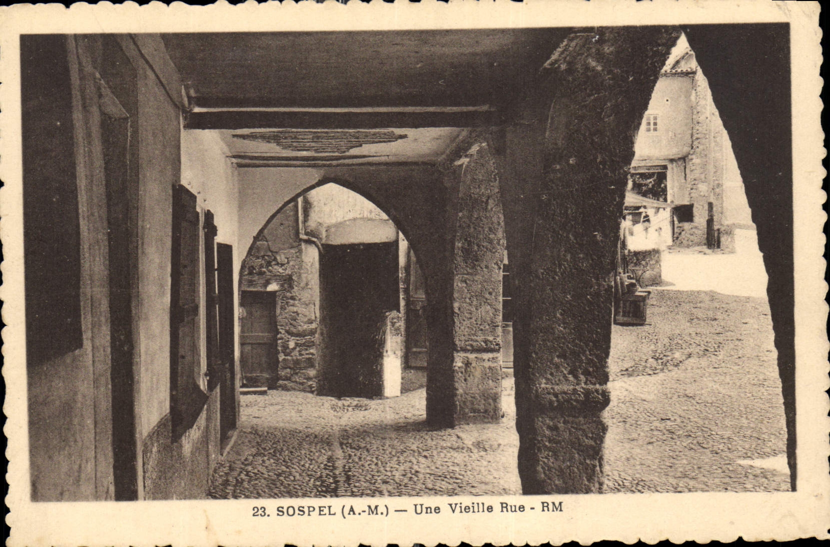 CPA Sospel Una Vieille Rue 