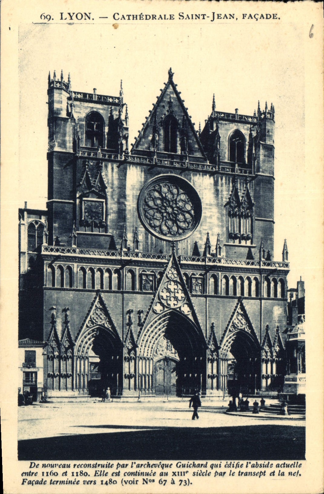 CPA Lyon Cathedrale Saint Jean Facade 
