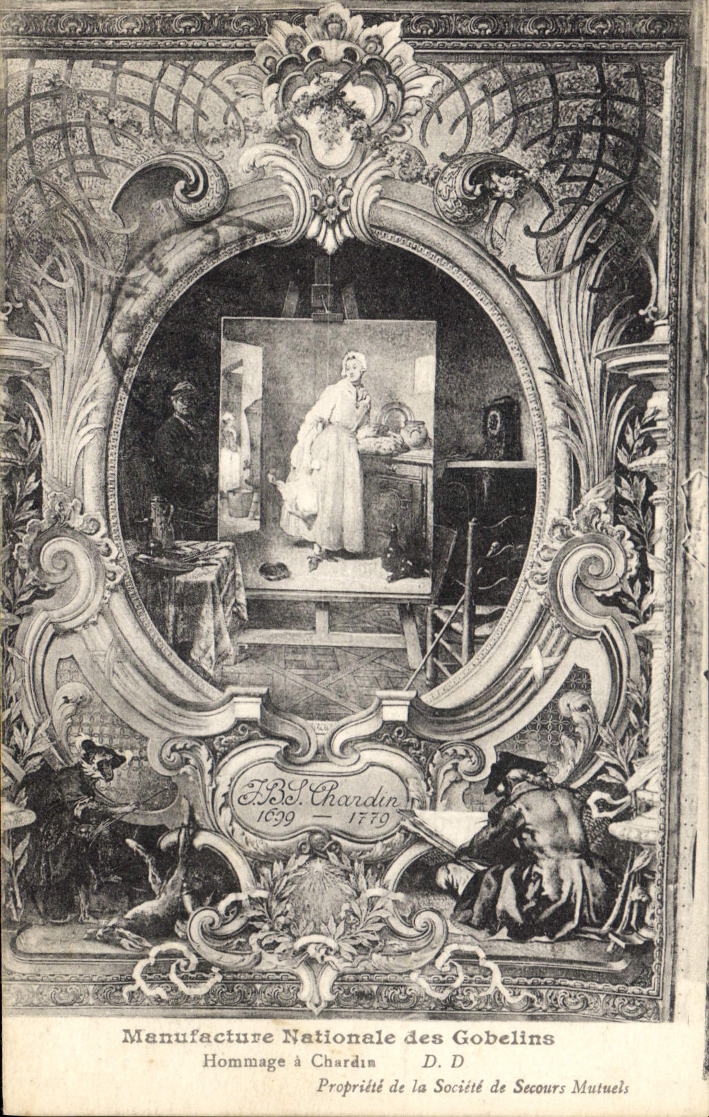 CPA Manufacture Nationale des Gobelins Hommage a Chardin