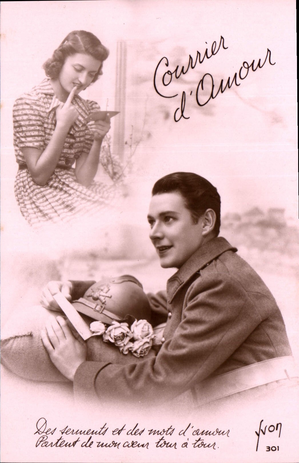 CPA Courrier d'Amour Femme