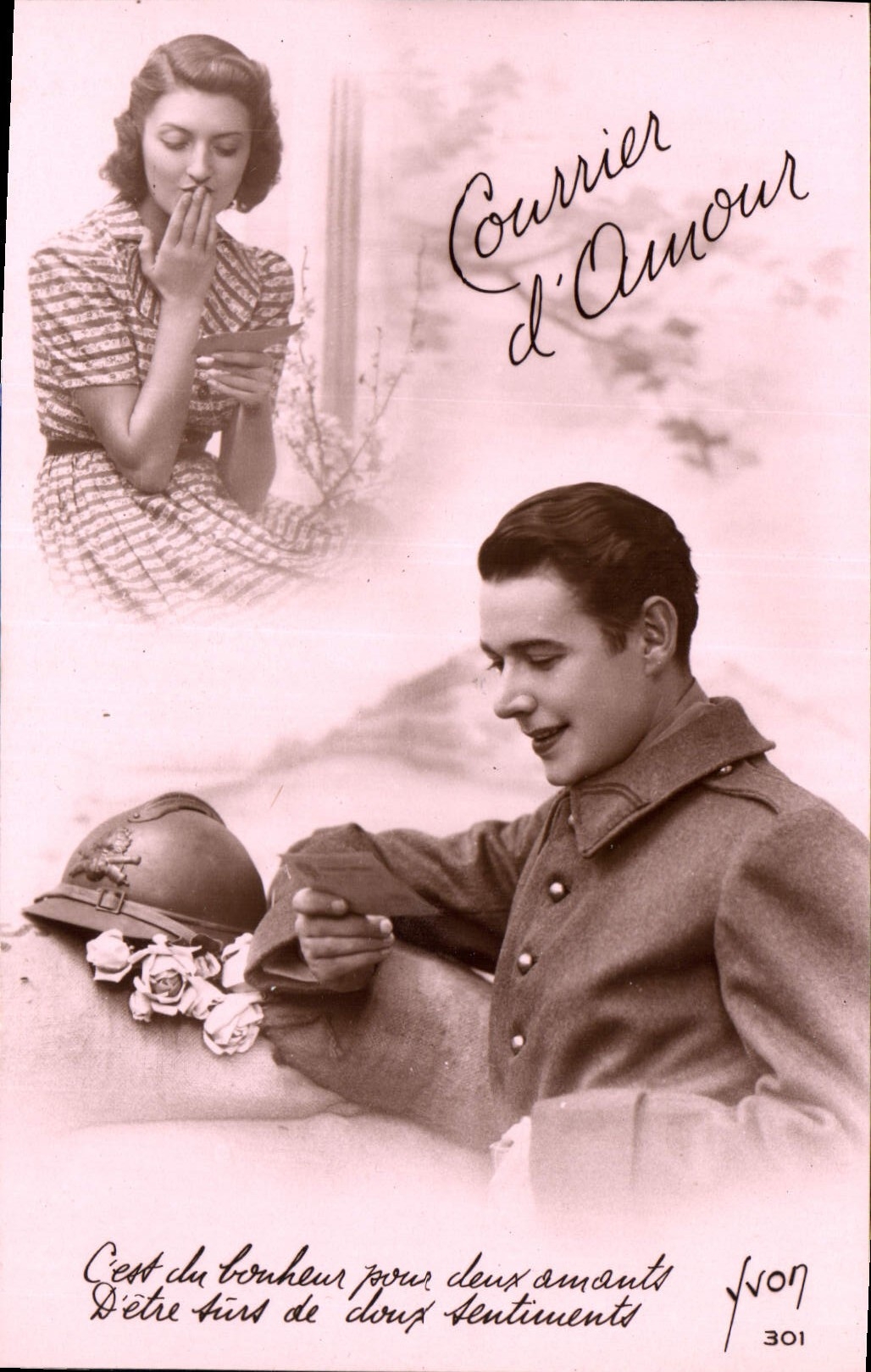 CPA Courrier d'Amour Femme