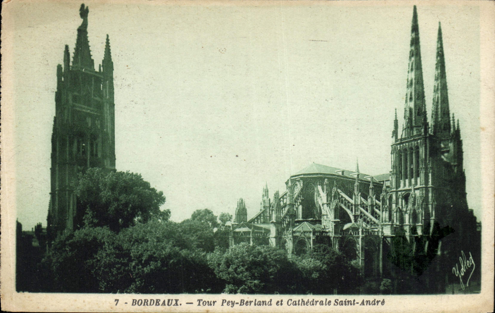 CPA Bordeaux Tour Pey Berland et Cathedrale Saint Andre