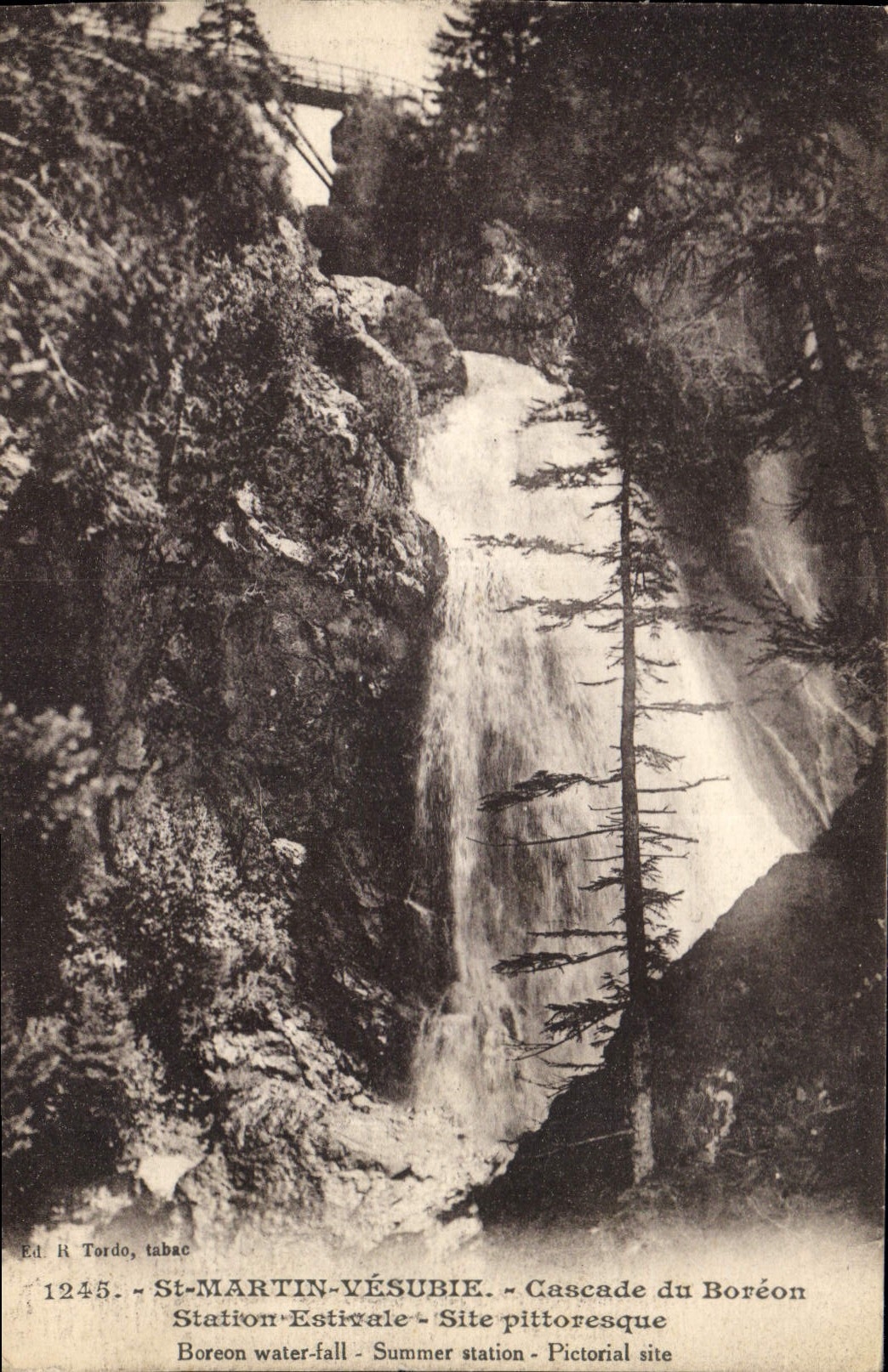 CPA St Martin Vesubie Cascade du Boreon 