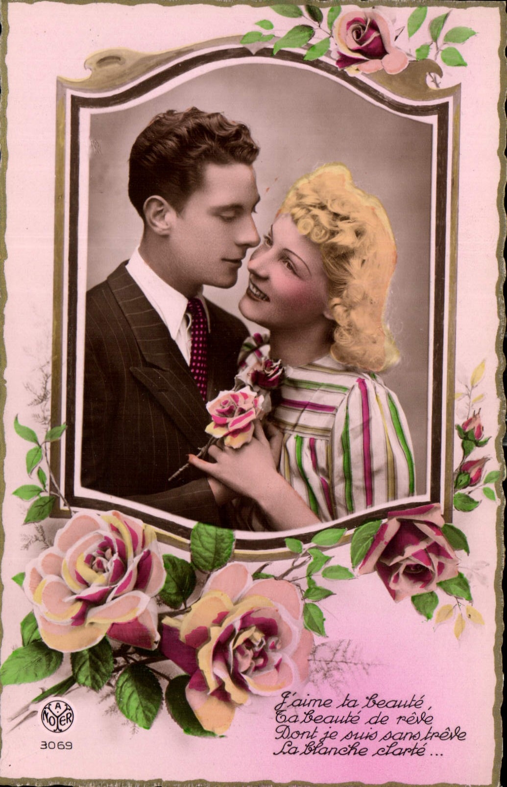 CPA J'Aime la beaute Femme