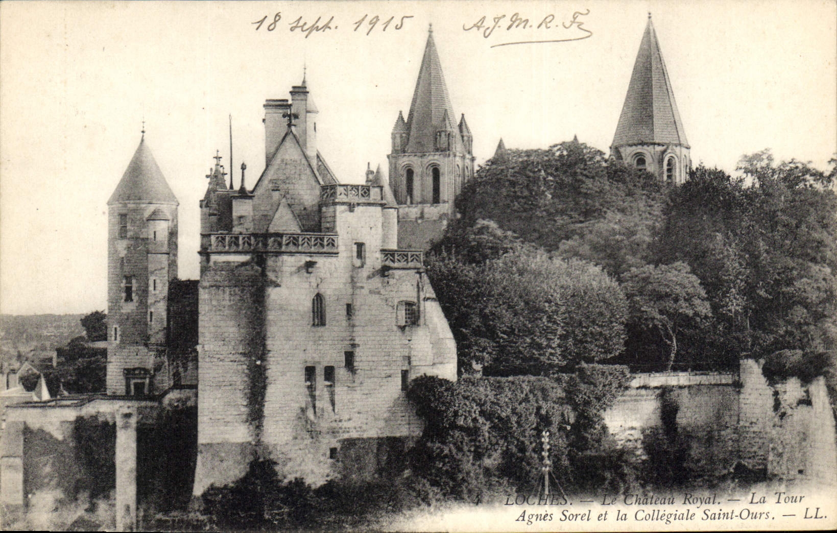 CPA Loches Le Chateau Royal La Tour Agnes Sorel et la Collegiate Saint Ours 
