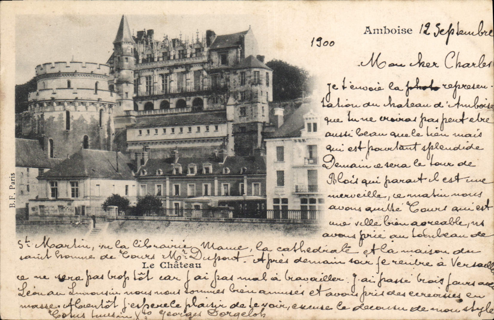 CPA Amboise Le Chateau Carte 1900