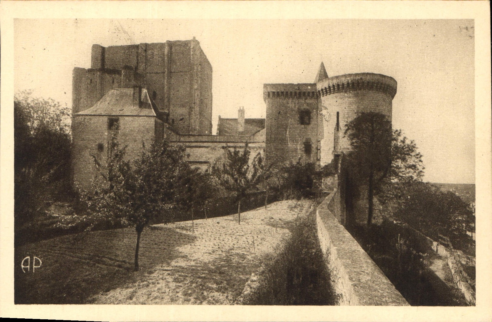 CPA Loches de Donjon l'Entree et la Cour Louis XI