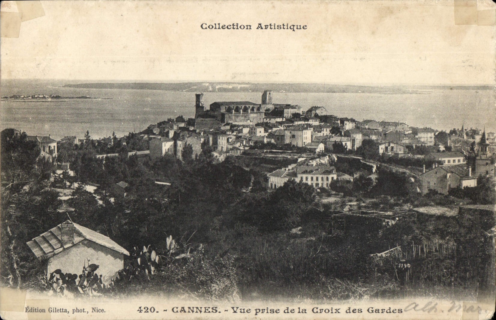 CPA Cannes vue prise de la Croix des Garde