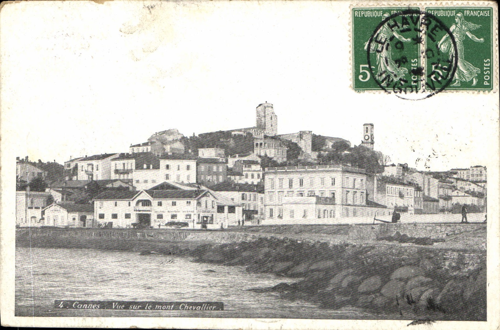 CPA Cannes Vue sur le mont Chevalier 