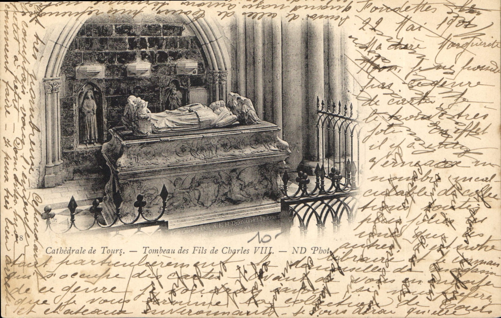 CPA Cathedrale de Tours Tombeau de Fils de Charles XIII Carte 1900