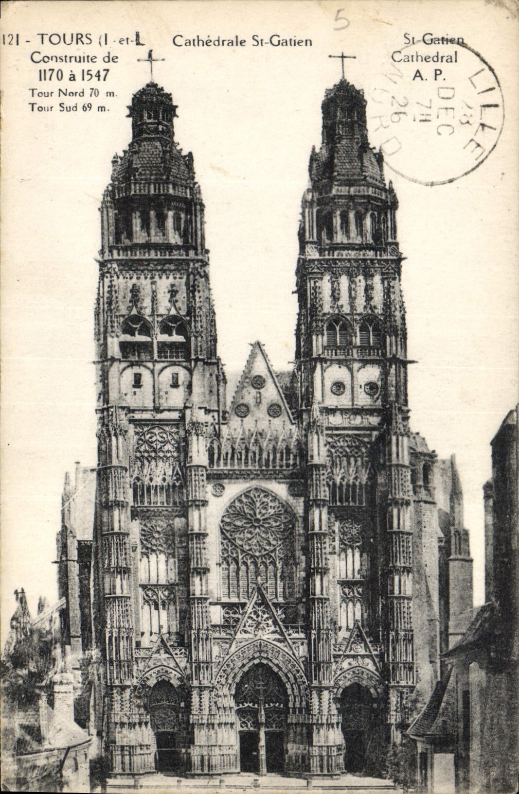 CPA Tours Cathedrale St Gatien 