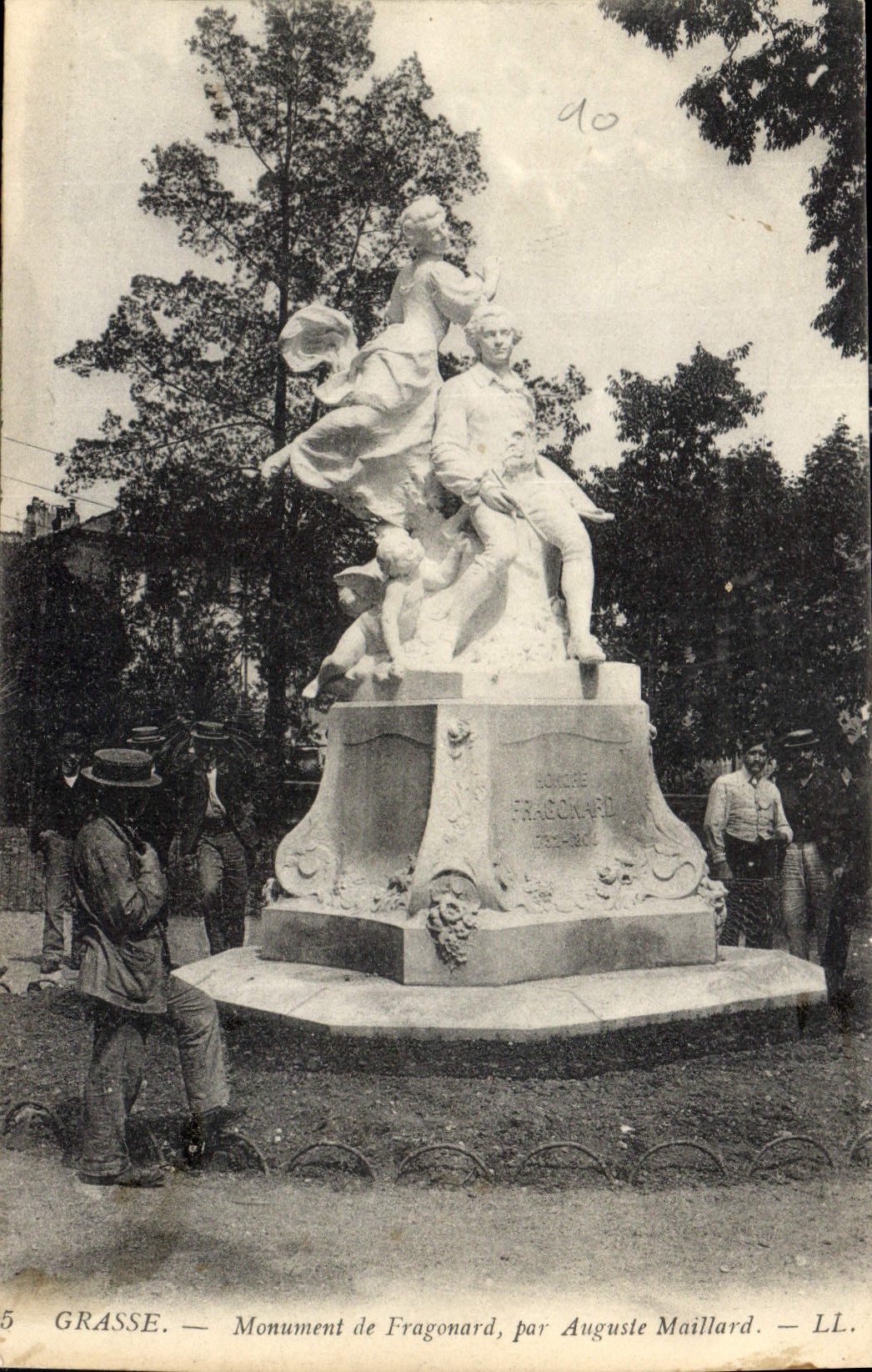 CPA Grasse Monument de Fragonard par Auguste Maillard 