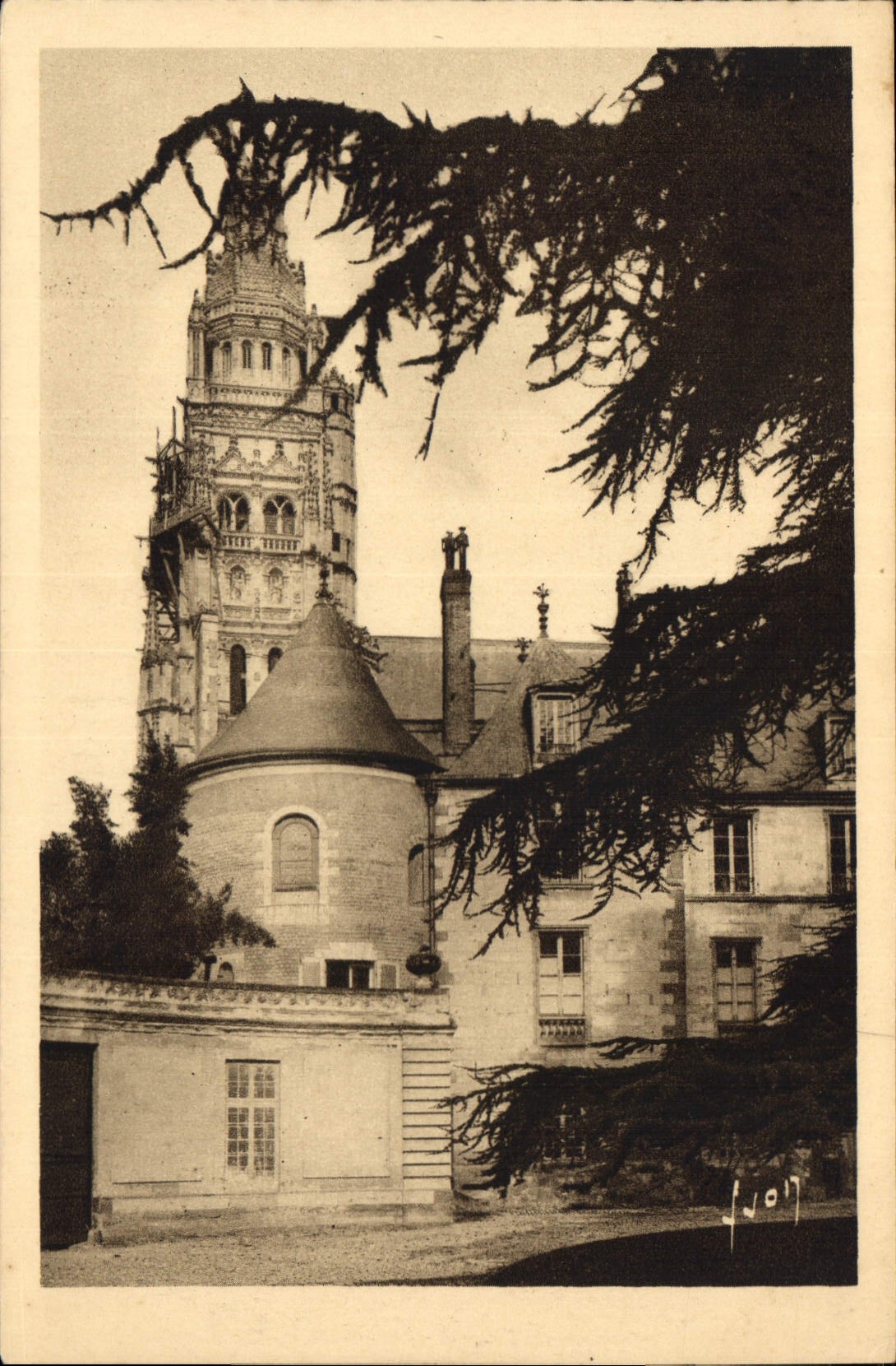 CPA Tours Indre et Loire Entree du Musee et Cathedrale St Gatien 