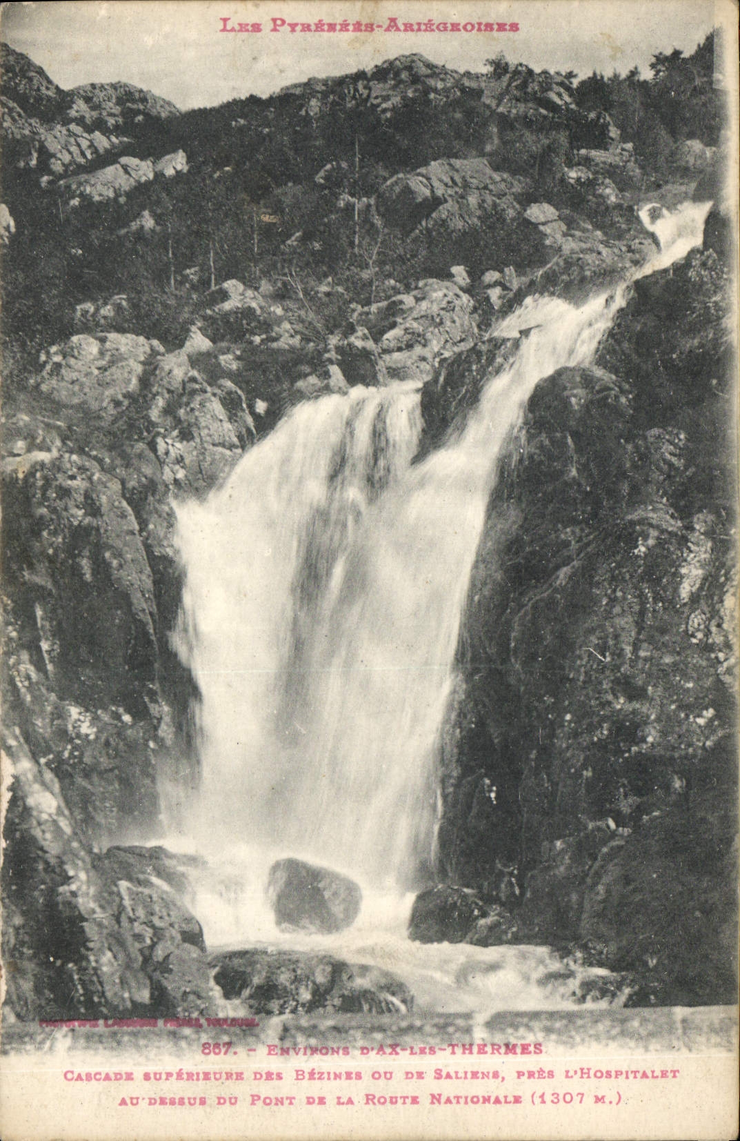 CPA Environs d'Ax les Thermes Cascade superieure des Bezines ou de Saliens