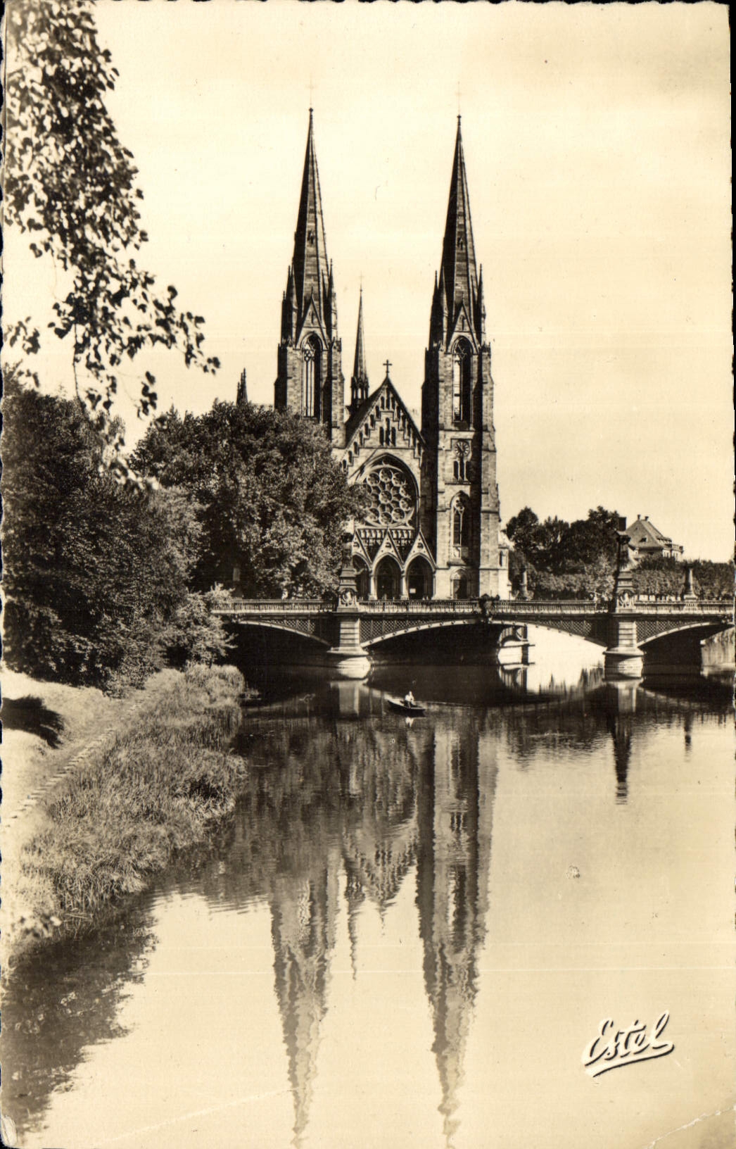 CPA Strasbourg Eglise St Pual et Pint de l'Universite