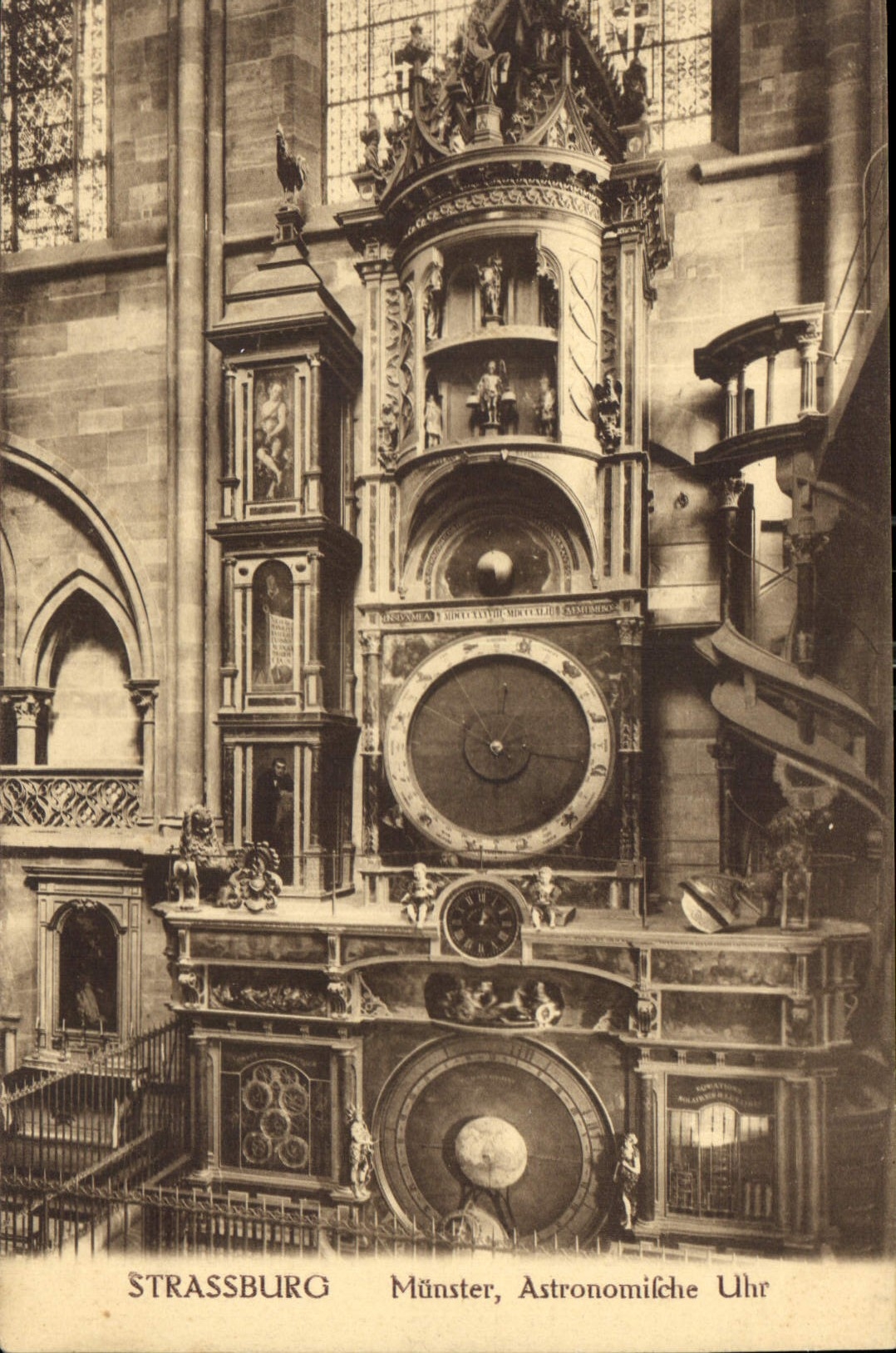 CPA Strasbourg Munster Astronomifche Uhr