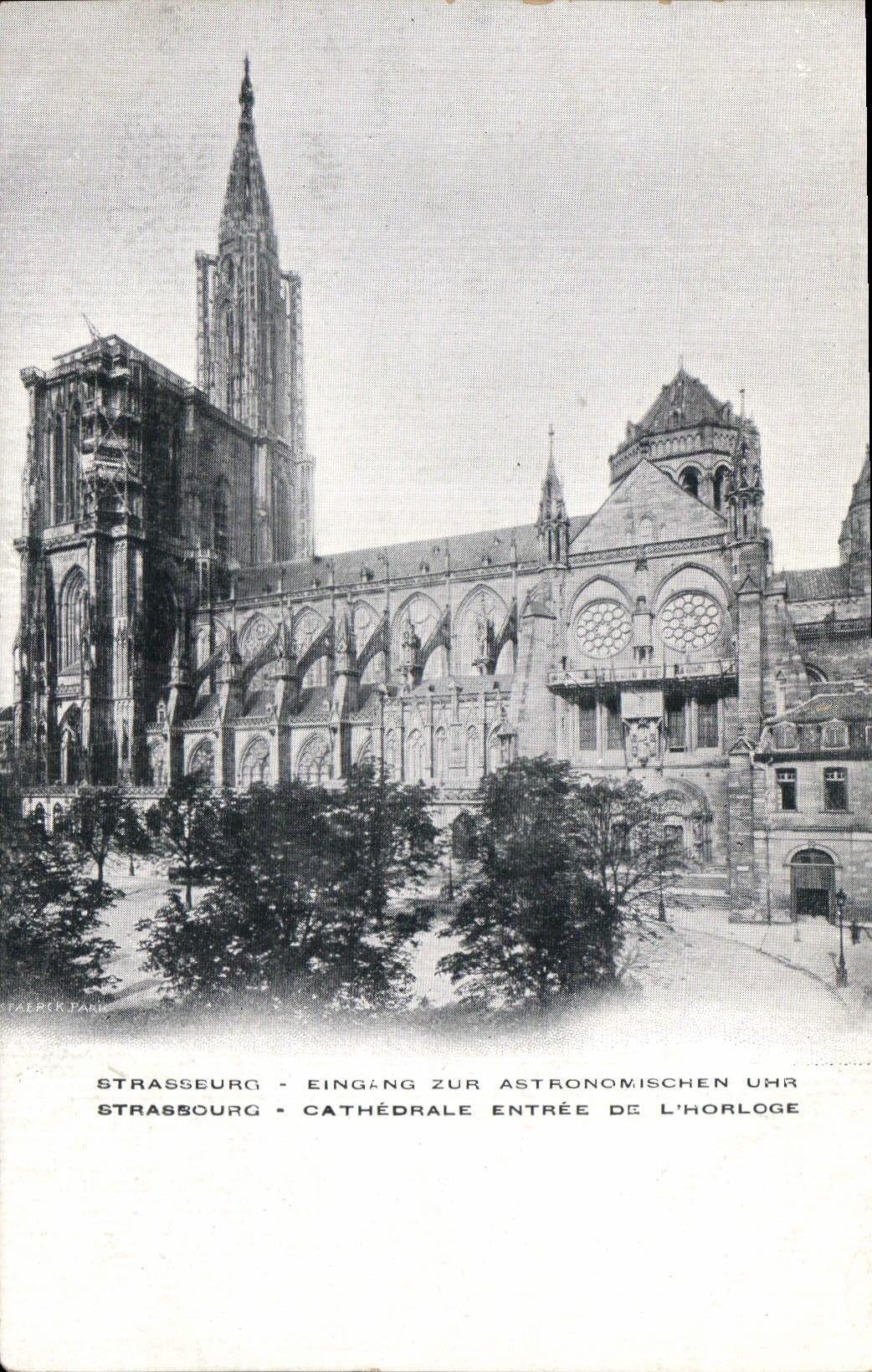 CPA Strasbourg Cathedrale Entree de l'Horloge 