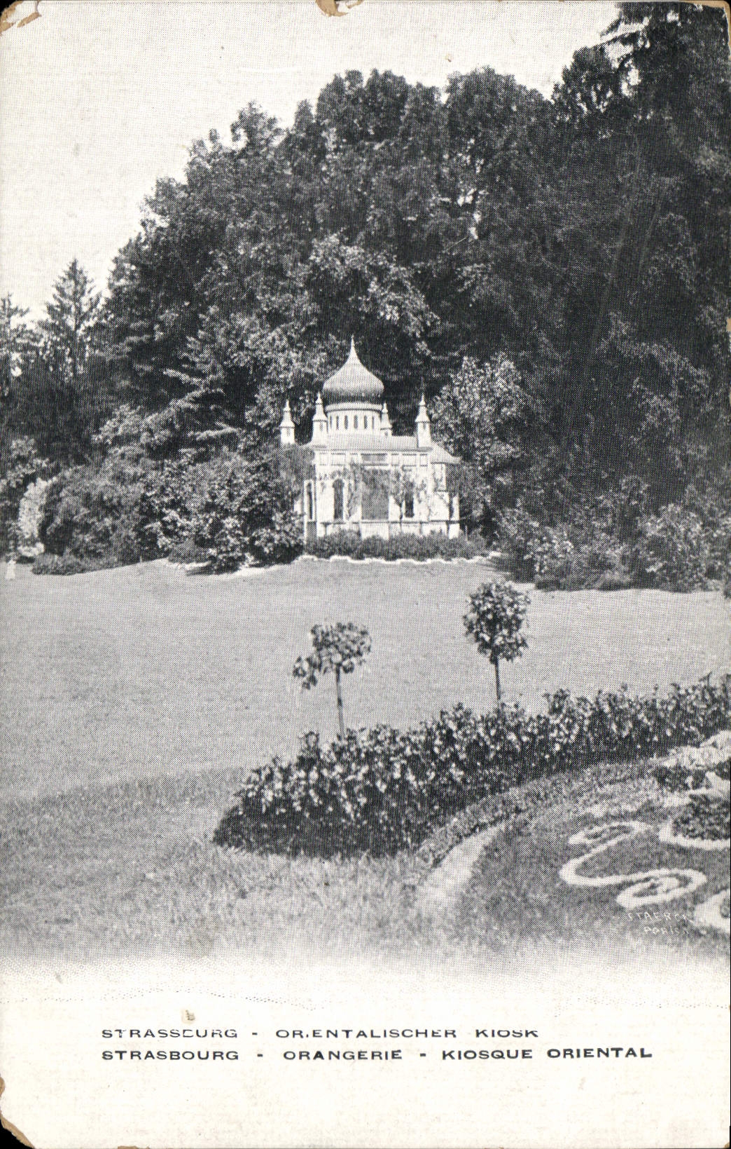 CPA Strasbourg Orangerie Kiosque Oriental 