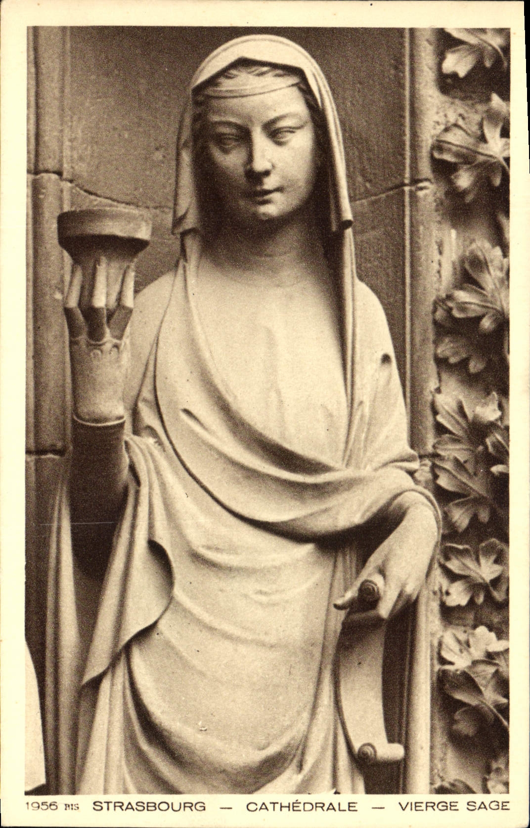 CPA Strasbourg Cathedrale Vierge Sage