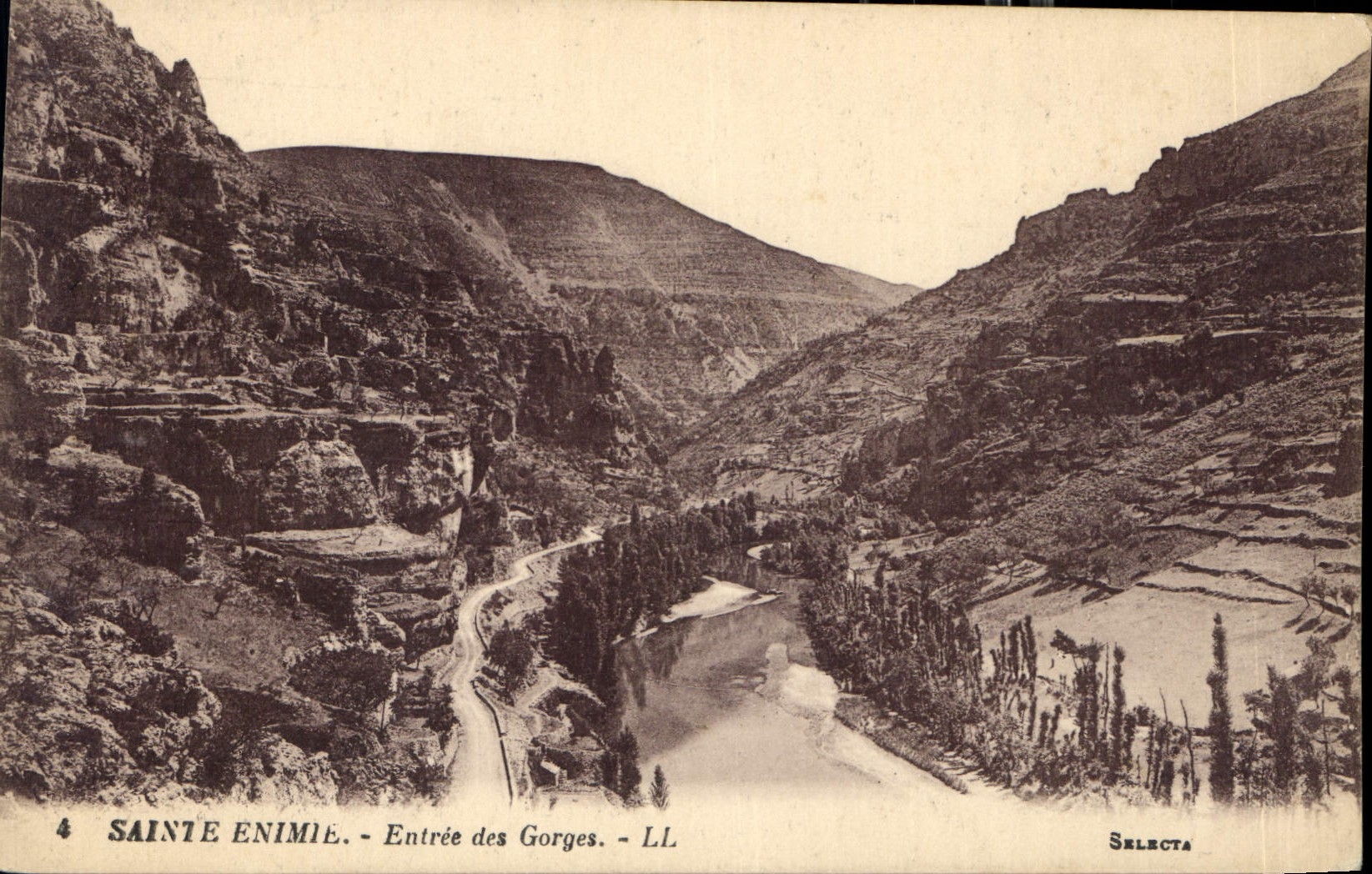 CPA Saint Enimie Entree des Gorges 