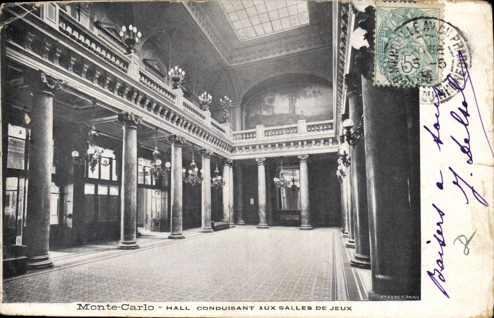 CPA Monte Carlo Hall Condulsant Aux Salles de Jeux