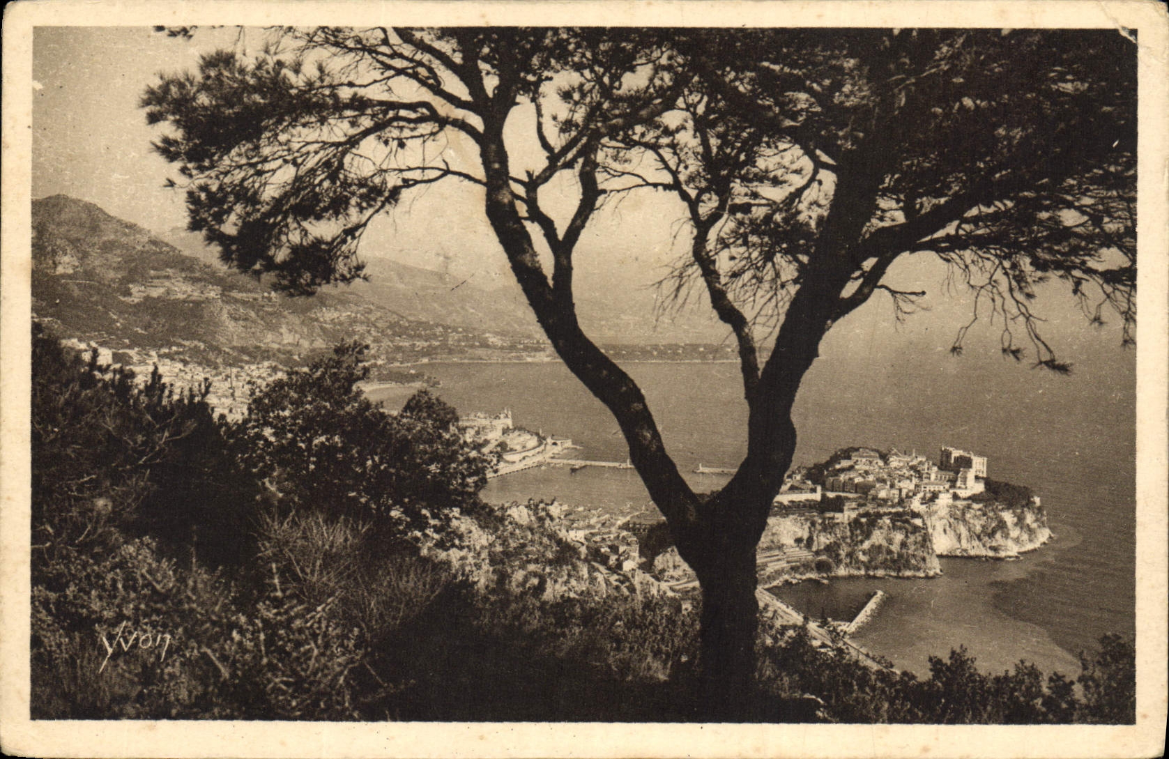 CPA Cote d'Azur Monaco Monte Carlo Vue d'ensemble 