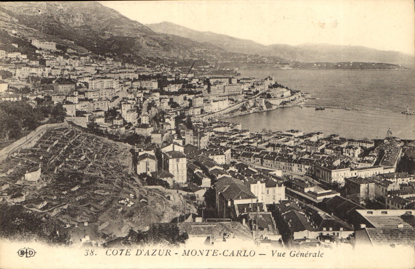 CPA Cote d'Azur Monte Carlo vue generale 